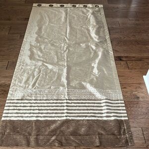 Gold and tan with brown strips Curtains 4 each JC Penny Home Collection